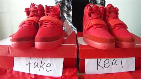 nike air yeezy real vs fake|yeezy red october real.